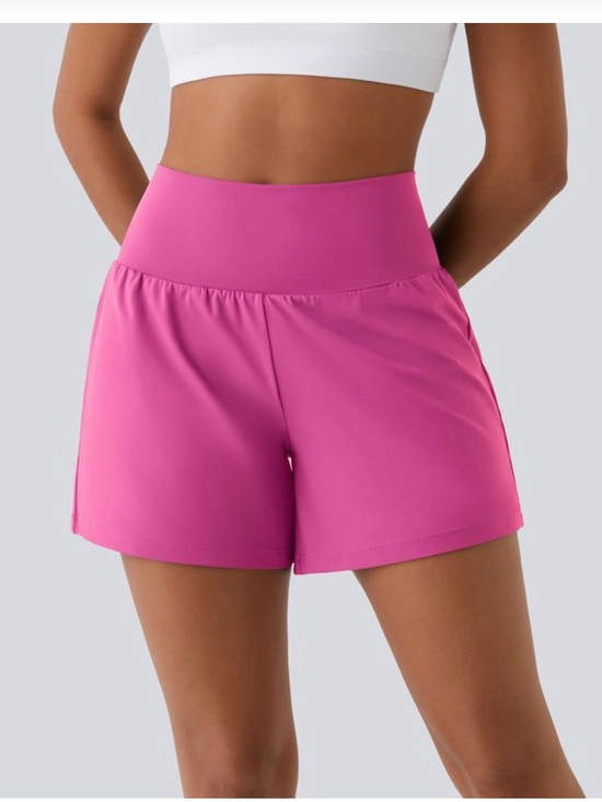 HALARA Pants - HALARA 5” High-Waist Magenta Athletic Shorts